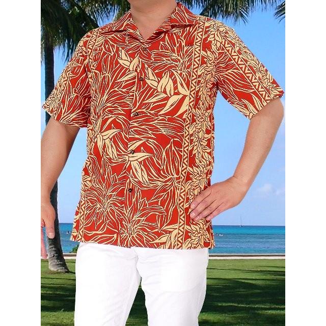 アロハシャツ メンズ ブラウン ヘリコニア Mサイズ 1969brM |  | 01