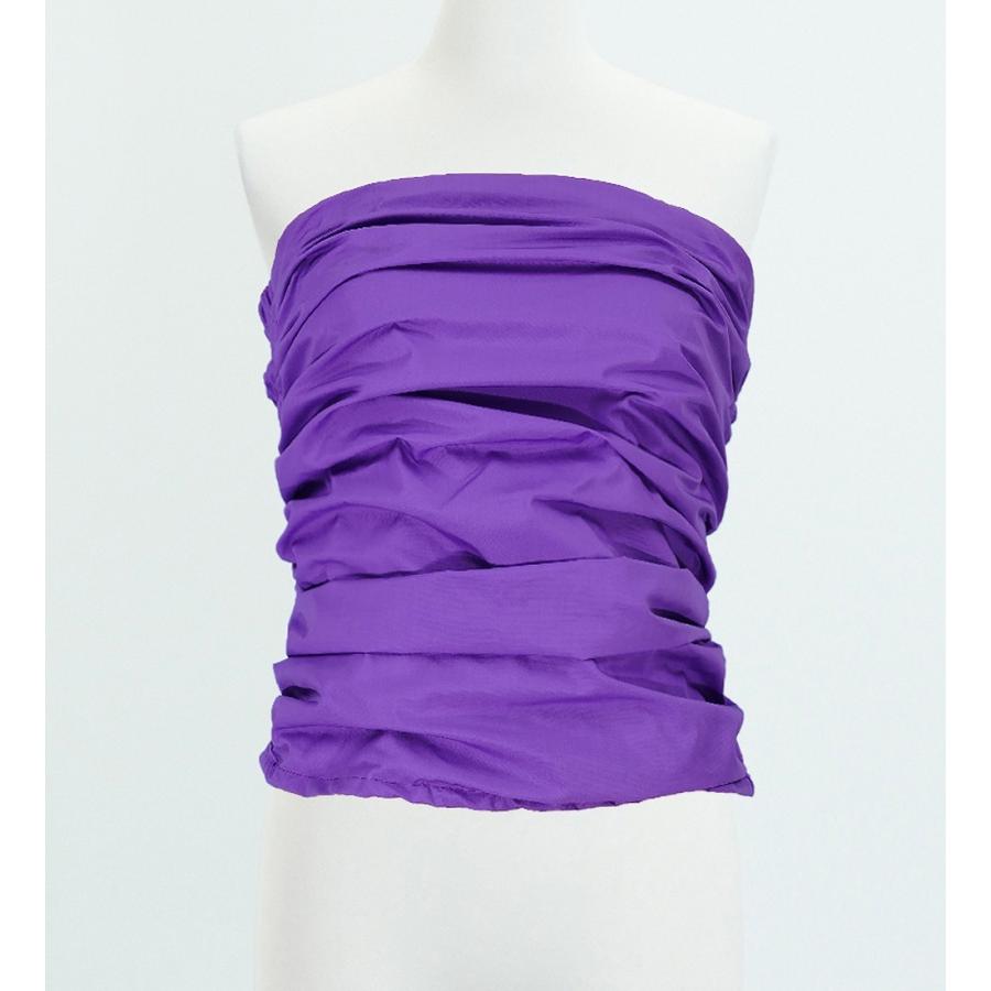 フラダンス ドレーピングチューブトップ ブラウス パープル 2018v | 