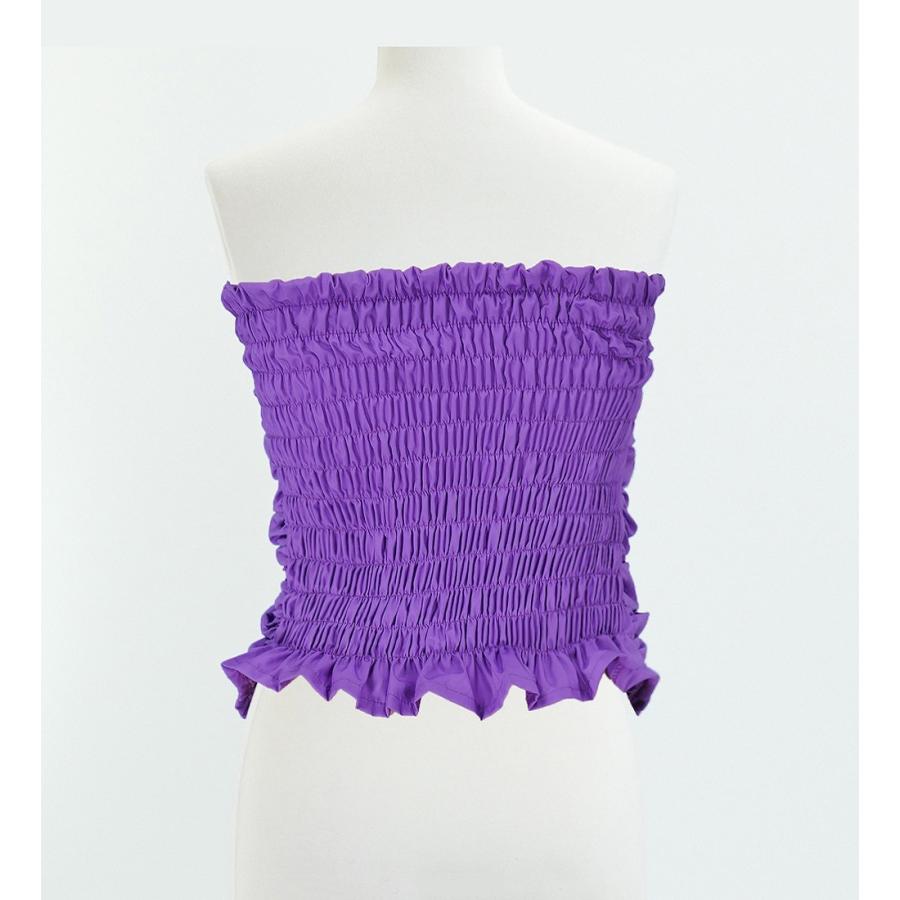 フラダンス ドレーピングチューブトップ ブラウス パープル 2018v |  | 02