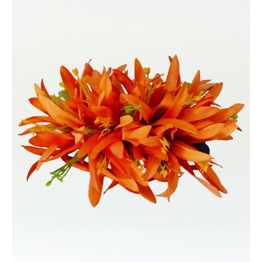 フラダンス スパイダーリリー ヘアクリップ オレンジ 53o 53o Emika 通販 Yahoo ショッピング