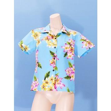 アロハシャツ レディース ブルー プルメリア Sサイズ 2125blS |  | 03