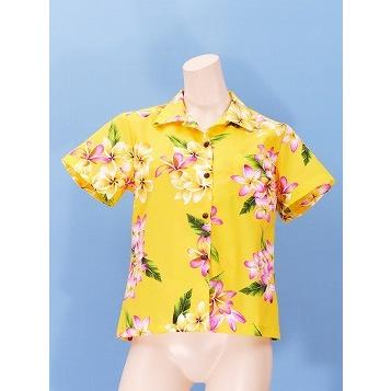 アロハシャツ レディース イエロー プルメリア Sサイズ 2125yS |  | 03