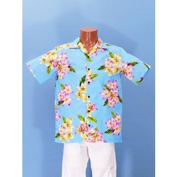 アロハシャツ メンズ ブルー プルメリア Sサイズ 2126blS |  | 03