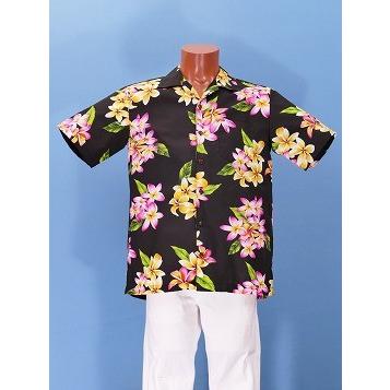 アロハシャツ メンズ ブラック プルメリア Mサイズ 2126bM |  | 03