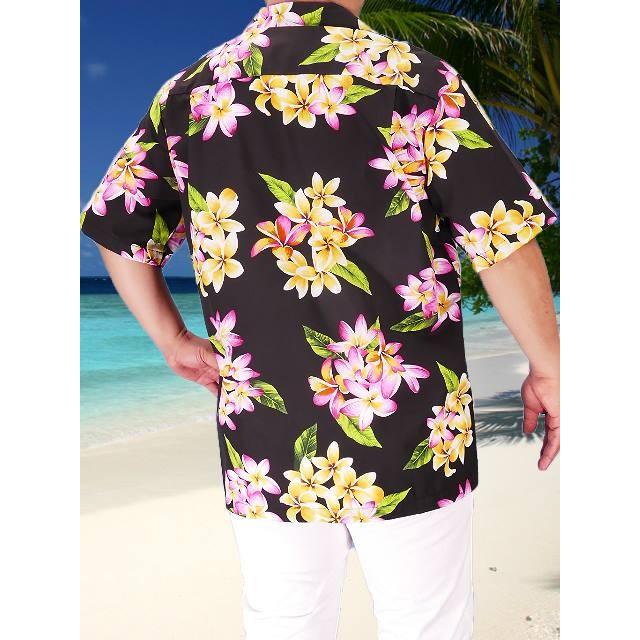 アロハシャツ メンズ ブラック プルメリア Sサイズ 2126bS |  | 02