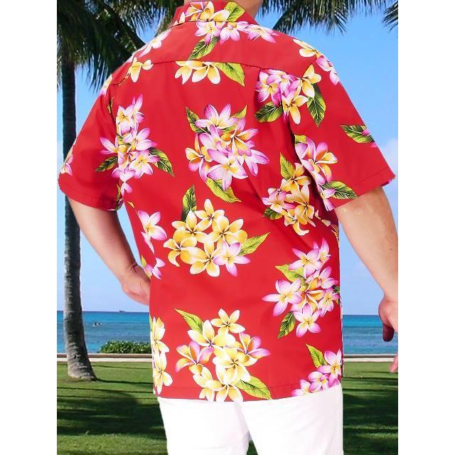 アロハシャツ メンズ レッド プルメリア Mサイズ 2126rM |  | 02