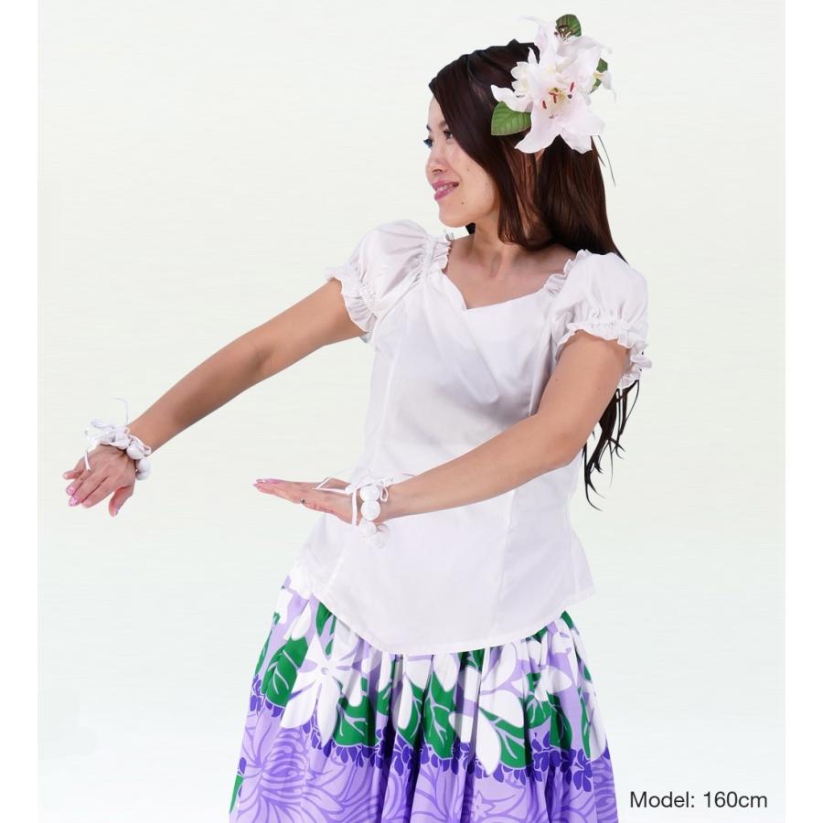 フラダンス シャーリング ブラウス ホワイト M(F)サイズ 2200wF |  | 01