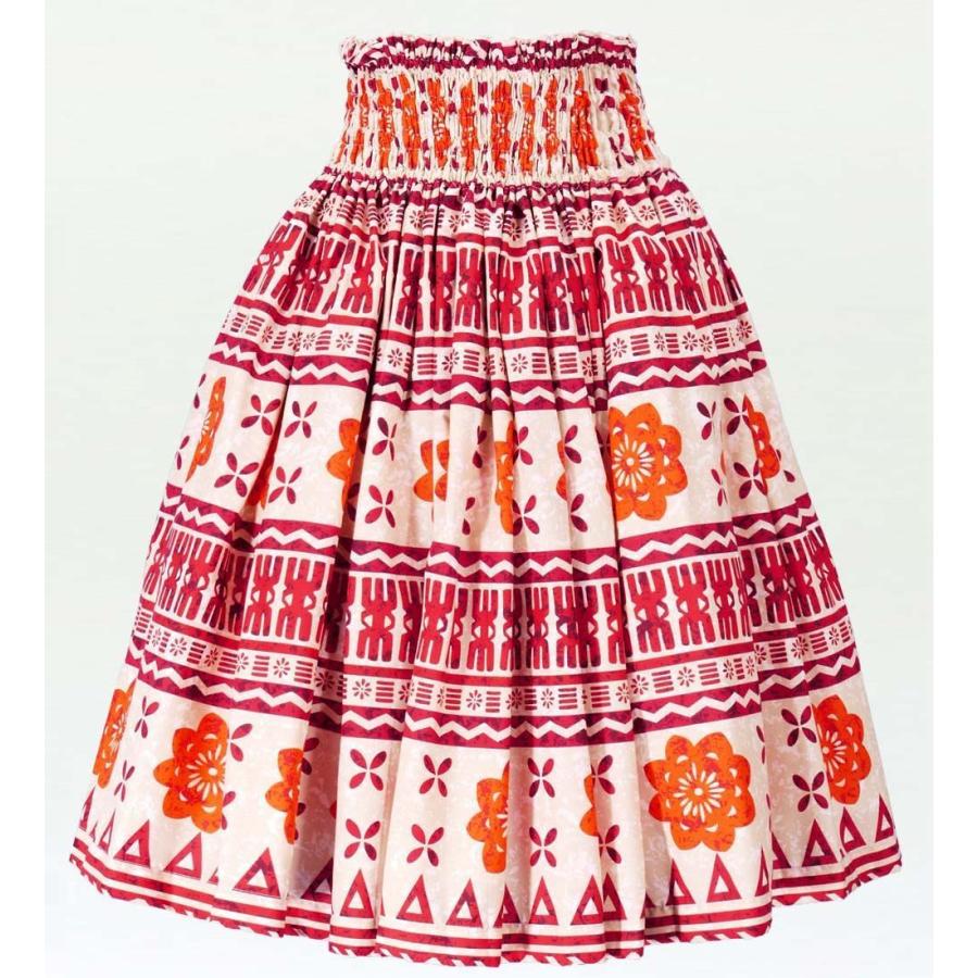 フラダンス パウスカート シングル78cm丈 レッド 2206 | 