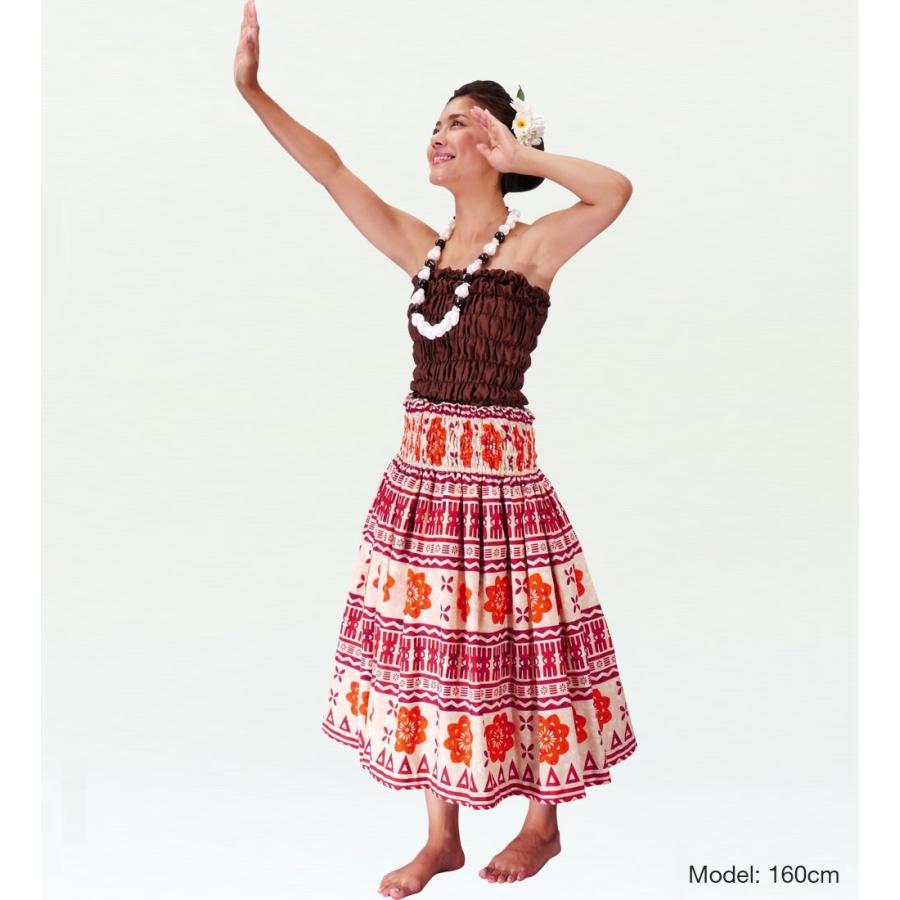 フラダンス パウスカート シングル78cm丈 レッド 2206 |  | 01