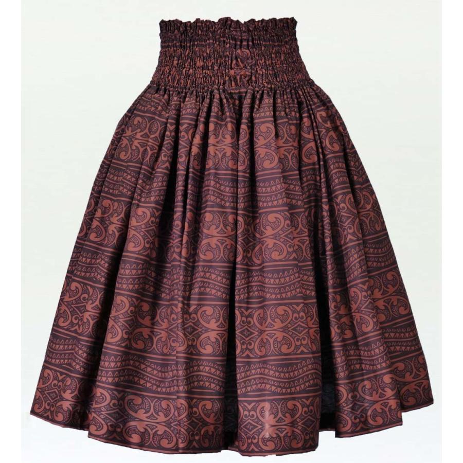 フラダンス パウスカート シングル78cm丈 ブラウン 2208 : emika