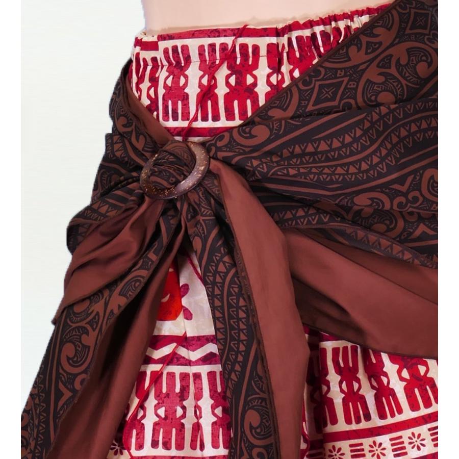 サッシュ付きパレオ風スカート&チューブトップ セット ブラウン 2262br |  | 06