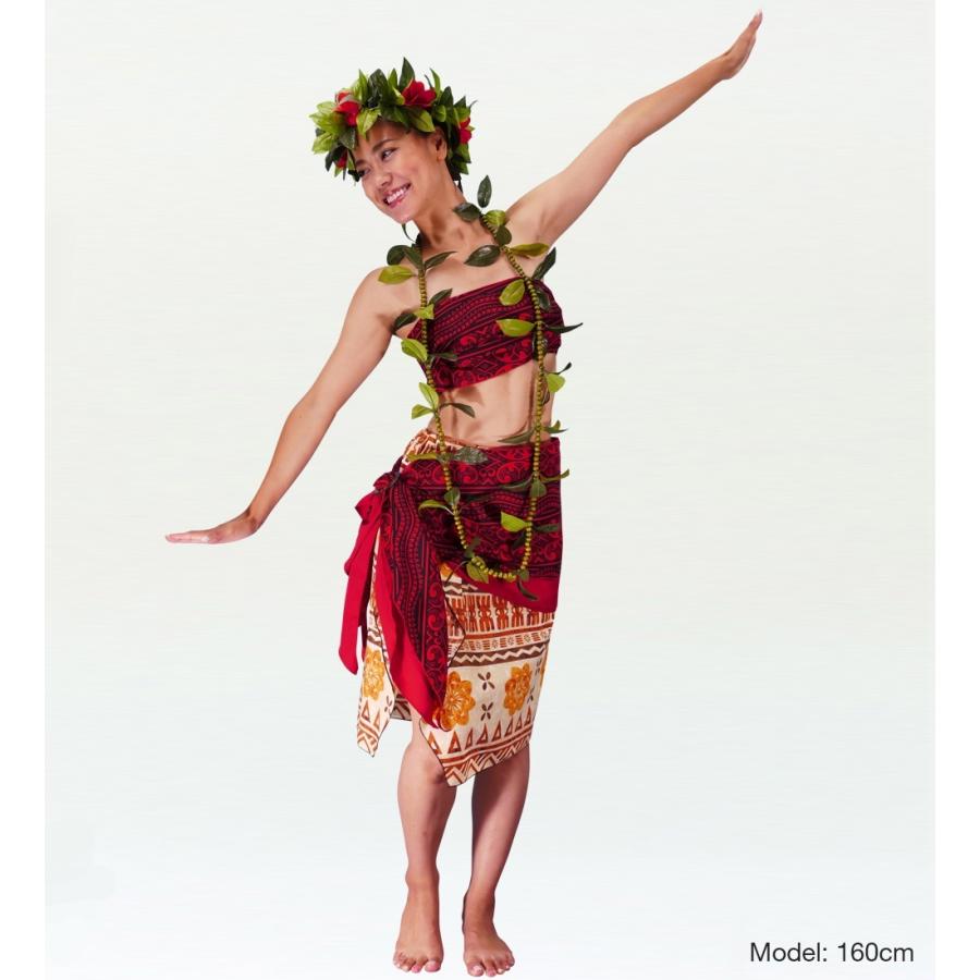 サッシュ付きパレオ風スカート&チューブトップ セット レッド 2262r |  | 01