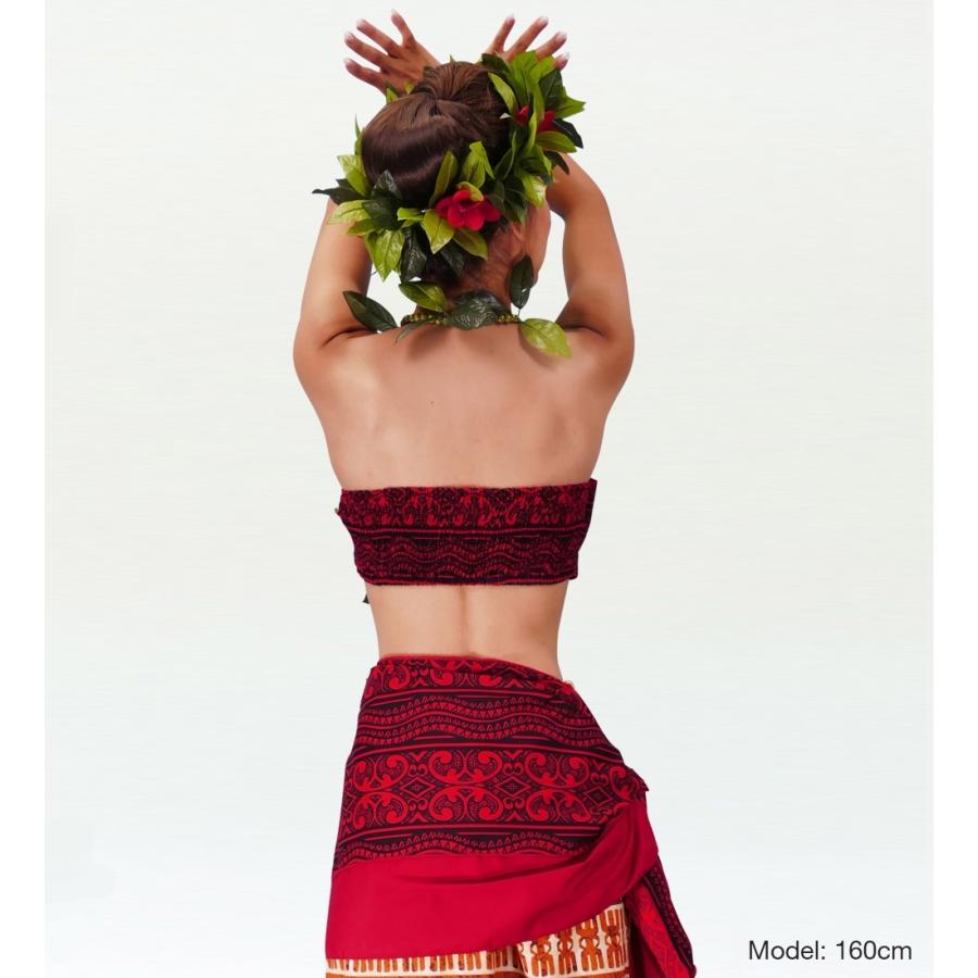 サッシュ付きパレオ風スカート&チューブトップ セット レッド 2262r |  | 02