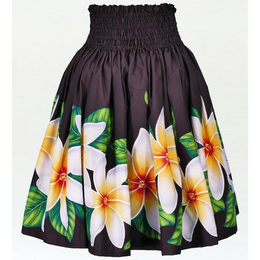 フラダンス パウスカート シングル73cm丈 ブラック　2280 | 