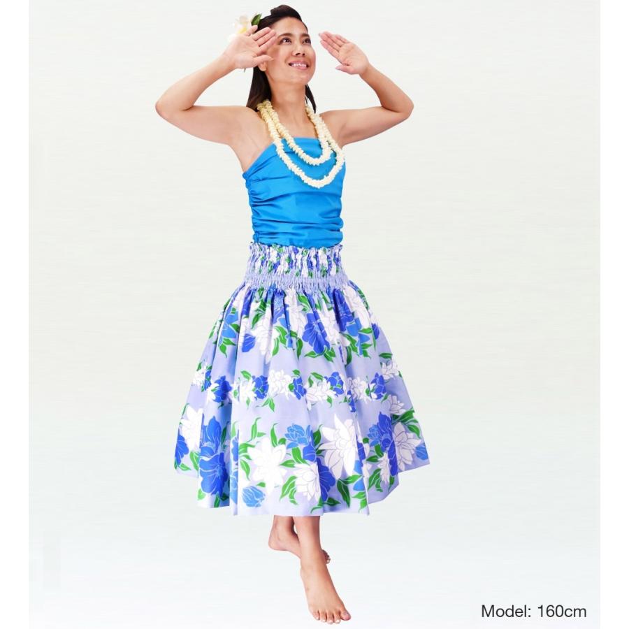 フラダンス パウスカート シングル73cm丈 ブルー　2303 |  | 01