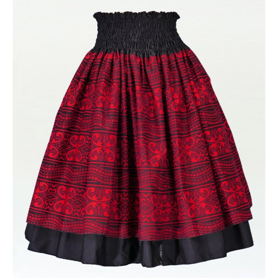 フラダンス ダブル　リバーシブル パウスカート 73cm丈 ブラック 2307 |  | 04