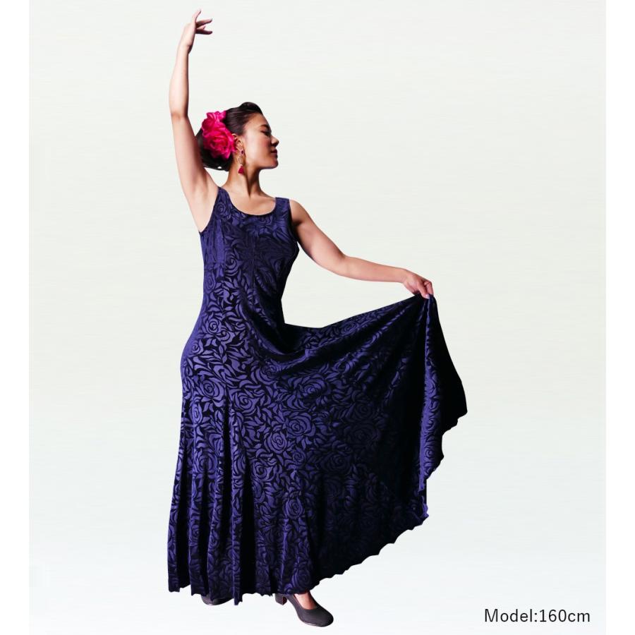 フラメンコ ローズベルベット ワンピース ネイビー フリーサイズ 2309nvfb |  | 01
