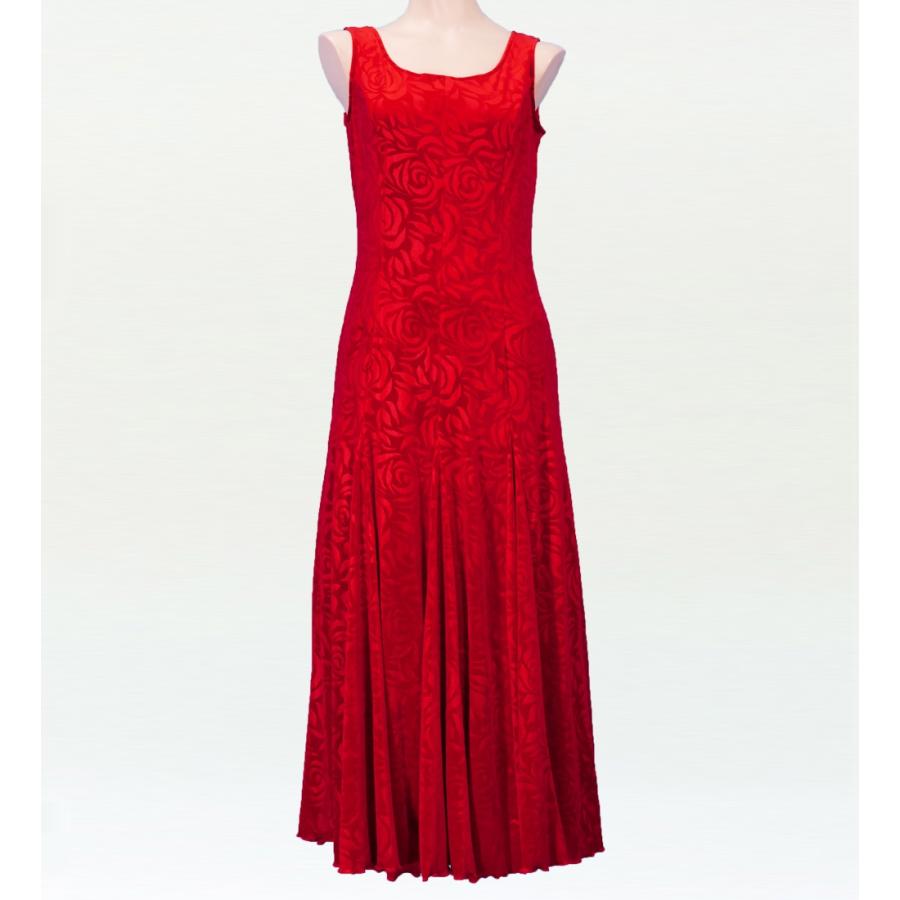 フラメンコ ローズベルベット ワンピース レッド フリーサイズ 2309rfb | 