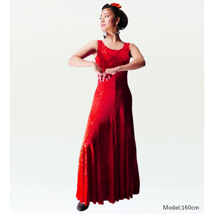 フラメンコ ローズベルベット ワンピース レッド フリーサイズ 2309rfb |  | 01