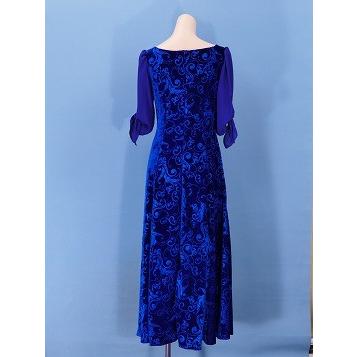 フラダンス シフォンスリーブ ロングドレス ブルー LLサイズ 2337blLL |  | 04