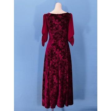 フラダンス シフォンスリーブ ロングドレス ルビーワイン LLサイズ 2337wiLL |  | 04