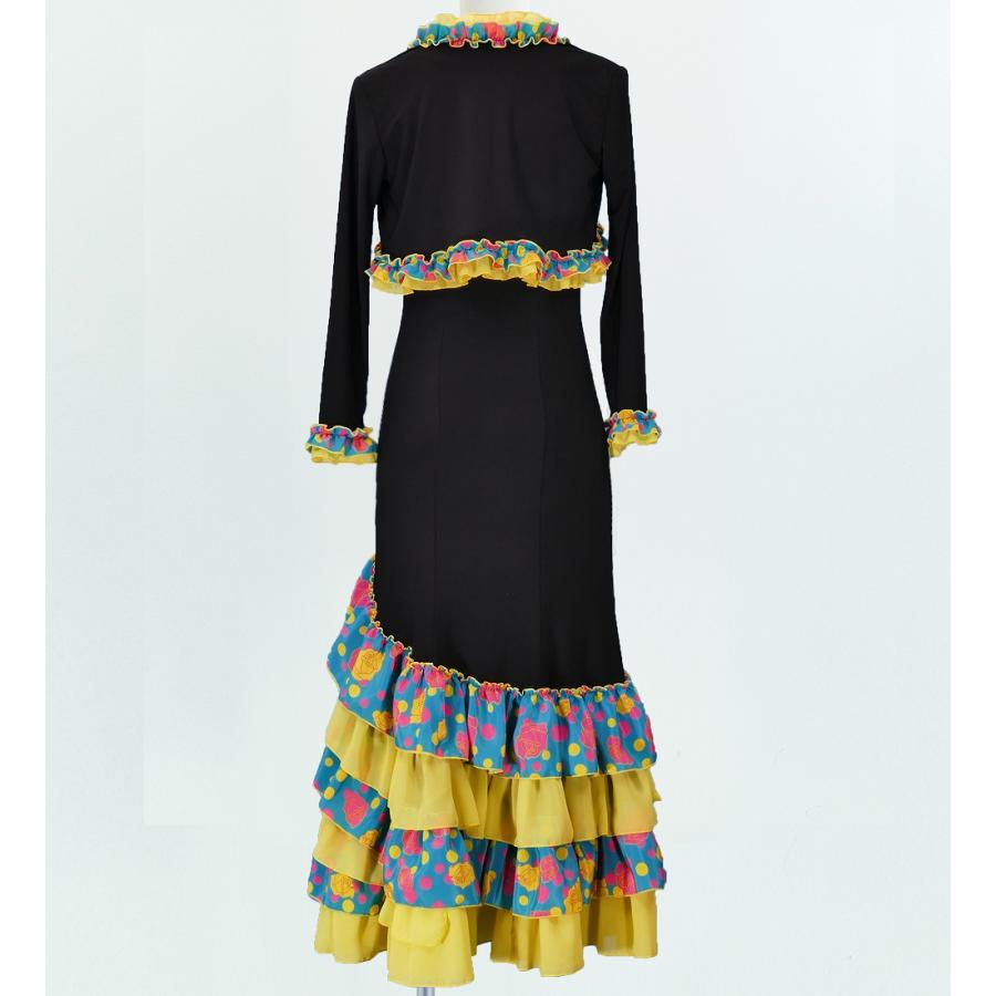 フラメンコ ローズ&水玉 フリル セットアップ ブラック×グリーン フリーサイズ 2340bgf |  | 02