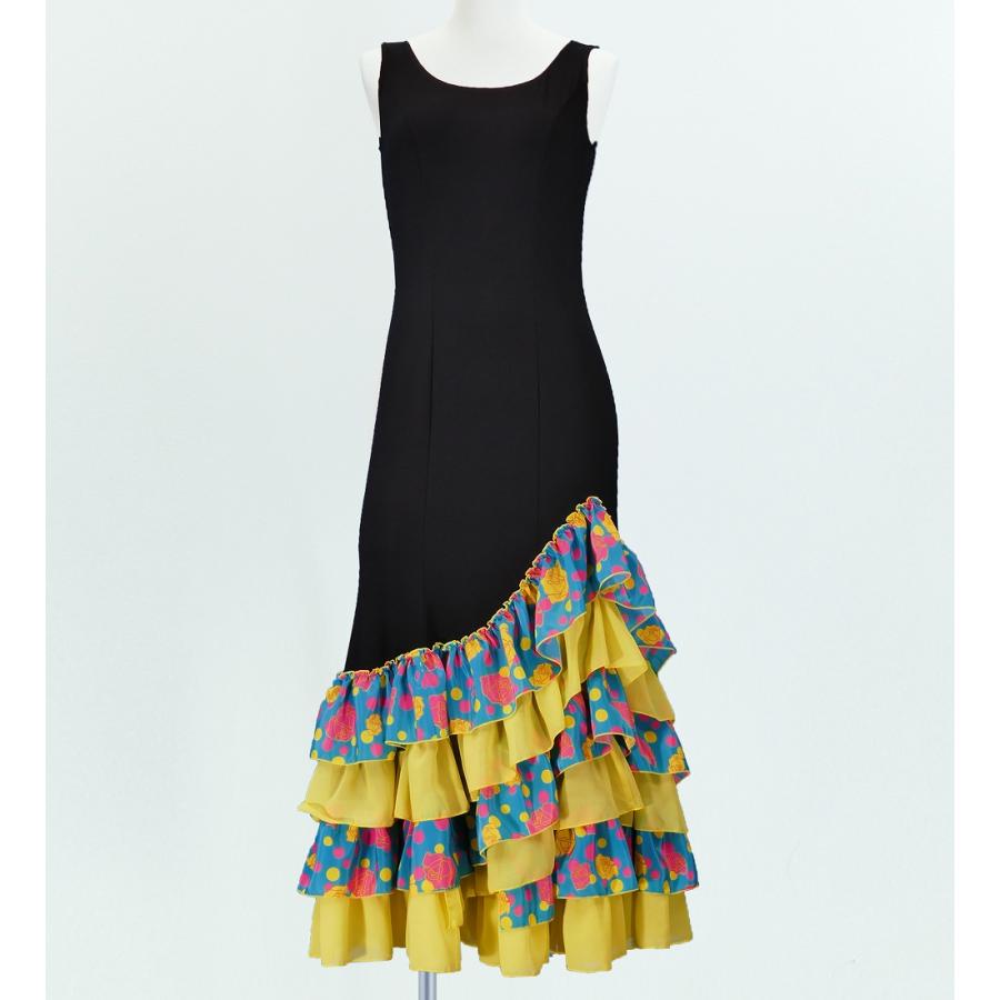 フラメンコ ローズ&水玉 フリル セットアップ ブラック×グリーン フリーサイズ 2340bgf |  | 03