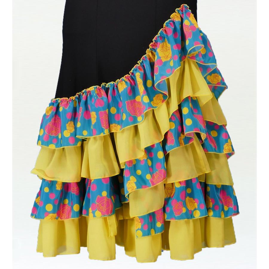 フラメンコ ローズ&水玉 フリル セットアップ ブラック×グリーン フリーサイズ 2340bgf |  | 04