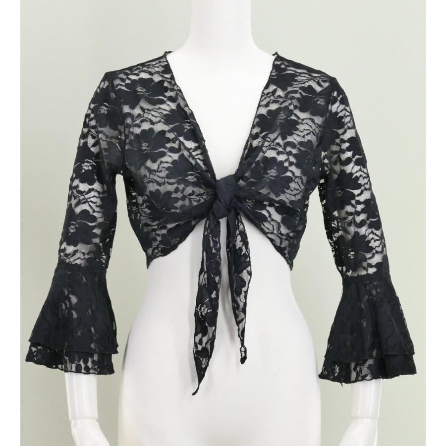 フラダンス 花柄レース ボレロ ブラック 2343ba | 