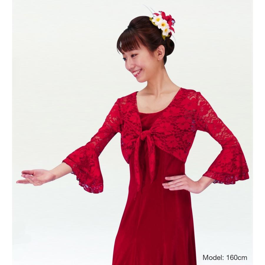 フラダンス 花柄レース ボレロ レッド 2343ra |  | 01