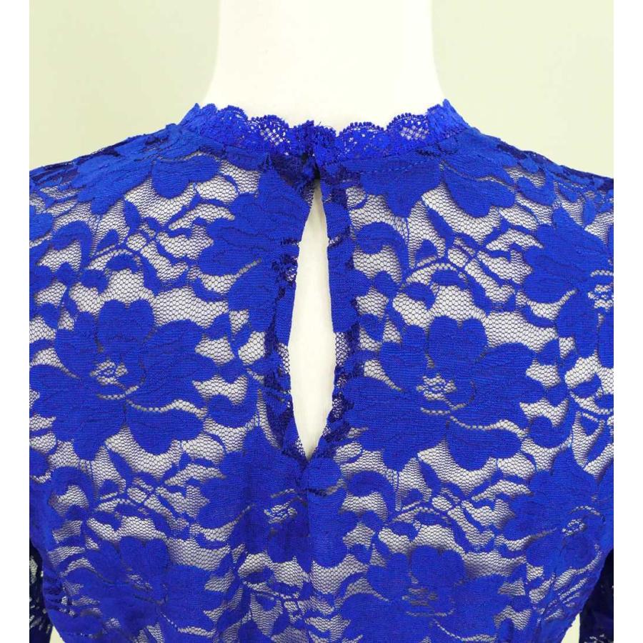 フラダンス フリル総レース ブラウス ダークブルー L 2344dbL |  | 03