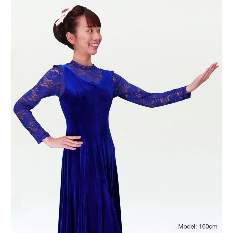 フラダンス フリル総レース ブラウス ダークブルー LL 2344dbLL |  | 01