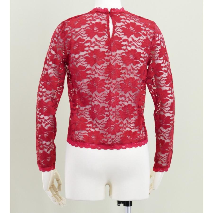 フラダンス フリル総レース ブラウス レッド M 2344rM |  | 02