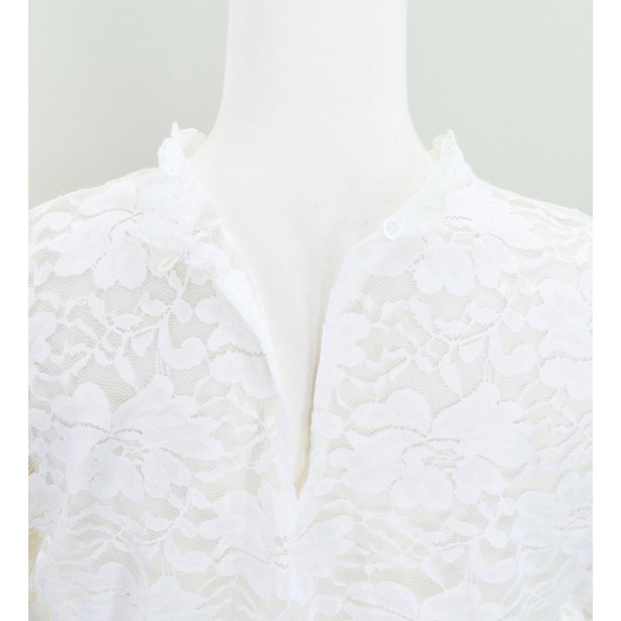 フラダンス フリル総レース ブラウス ホワイト L 2344wL |  | 04