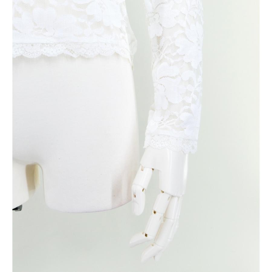 フラダンス フリル総レース ブラウス ホワイト L 2344wL |  | 05