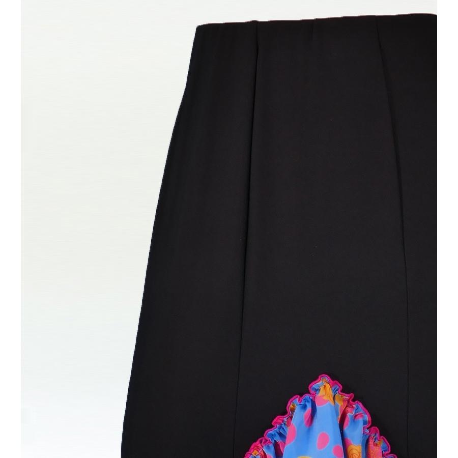 フラメンコ ローズ&水玉 フリル マーメイド ファルダ スカート ブラック×ブルー フリーサイズ 2350bblf |  | 03