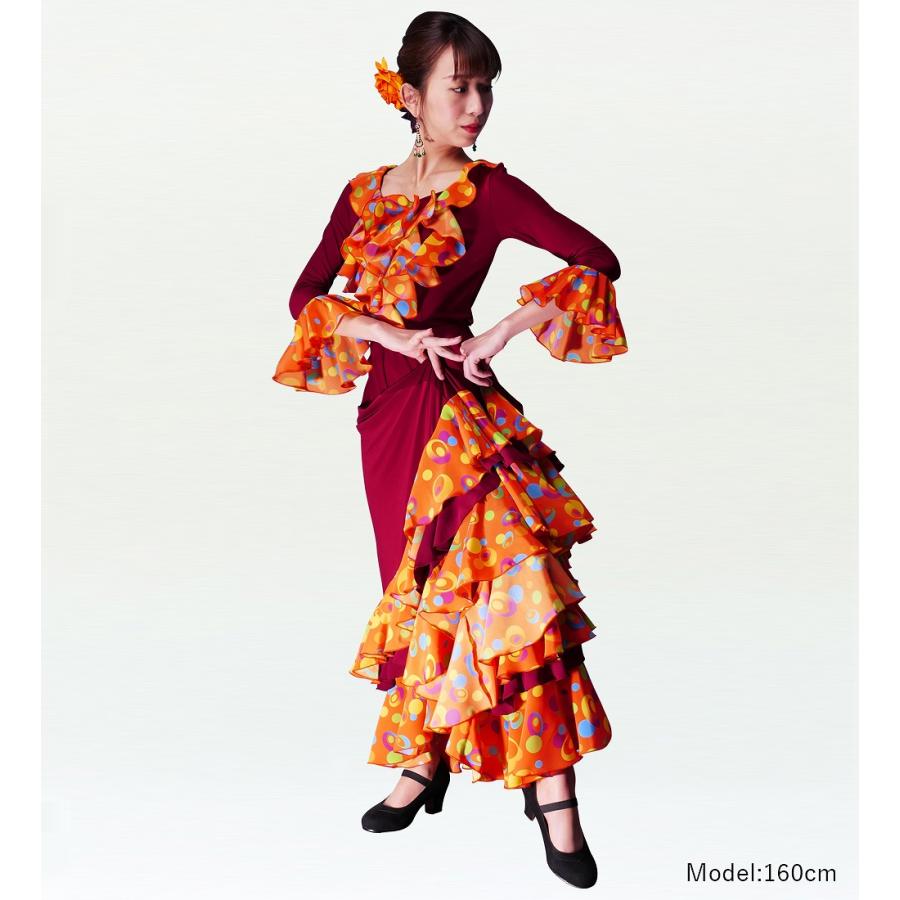 フラメンコ衣装　ブラウスとファルダのセット フラメンコブラウス＆ファルダセットアップ