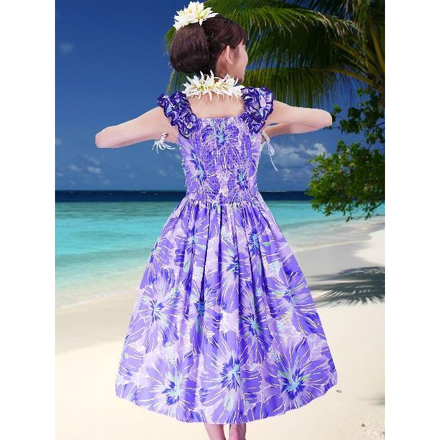 フラダンス ムームー フリル ミディ丈ドレス パープル Fサイズ 2380puF |  | 02