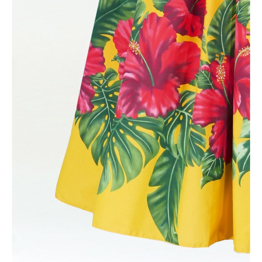 フラダンス ロング パウスカート シングル94cm丈 イエロー　2404 |  | 03