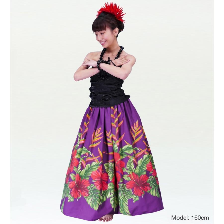 フラダンス ロング パウスカート シングル94cm丈 パープル　2405 |  | 01