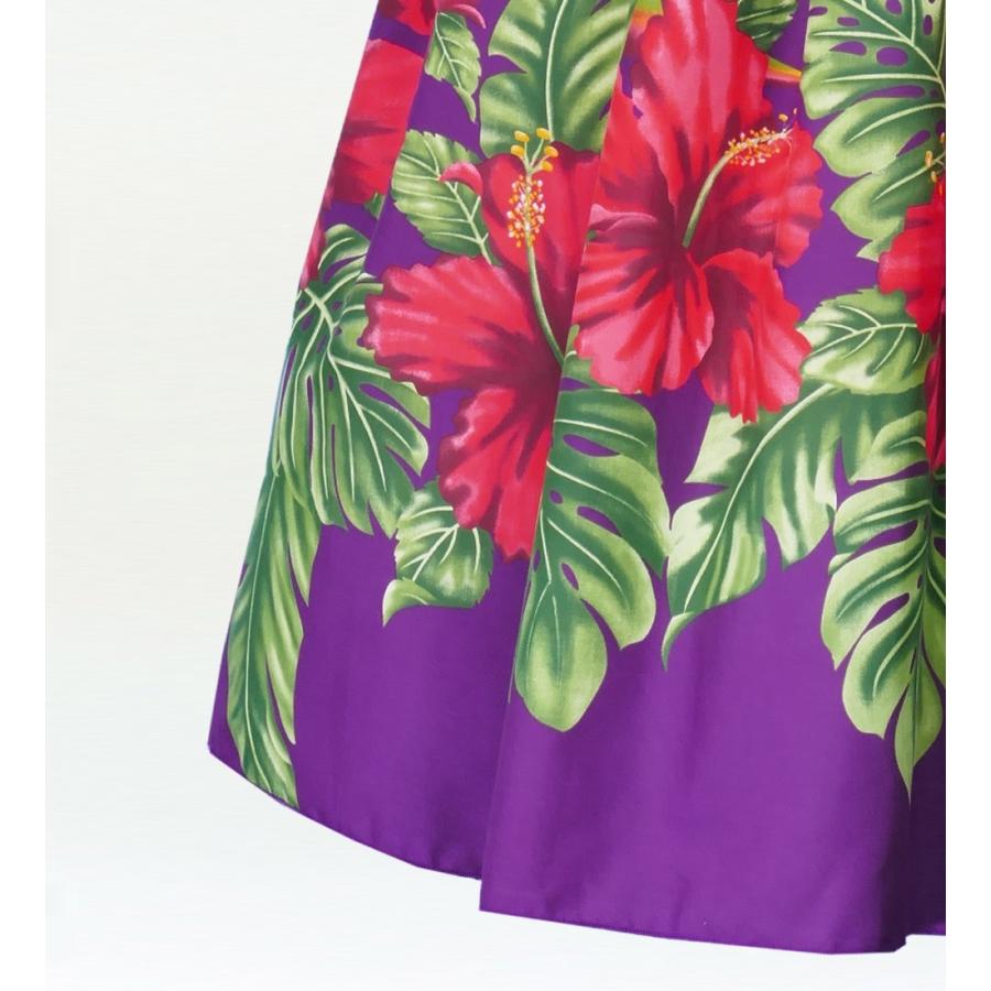 フラダンス ロング パウスカート シングル94cm丈 パープル　2405 |  | 03