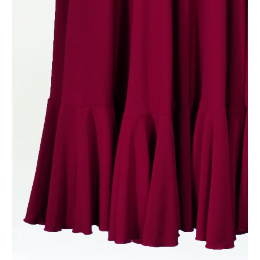 フラメンコ 無地 裾フリル ファルダ スカート ワイン Mサイズ 2409wi |  | 04