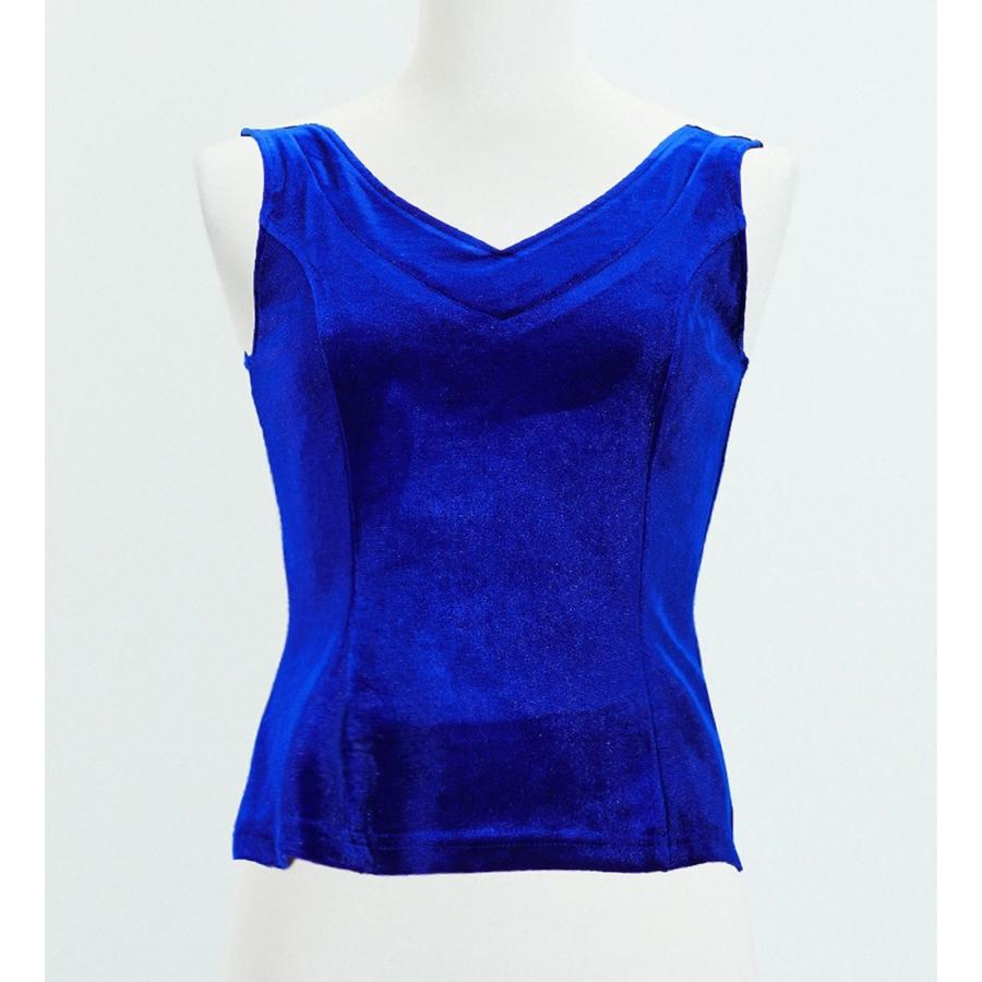 フラメンコ ベルベット ブラウス ロイヤルブルー フリーサイズ 2434rblfb | 