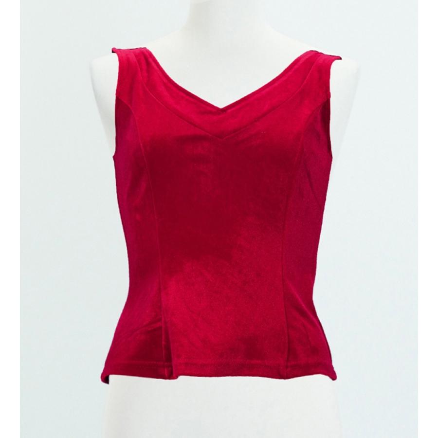 フラダンス ベルベット ブラウス レッド 2434rdFa | 