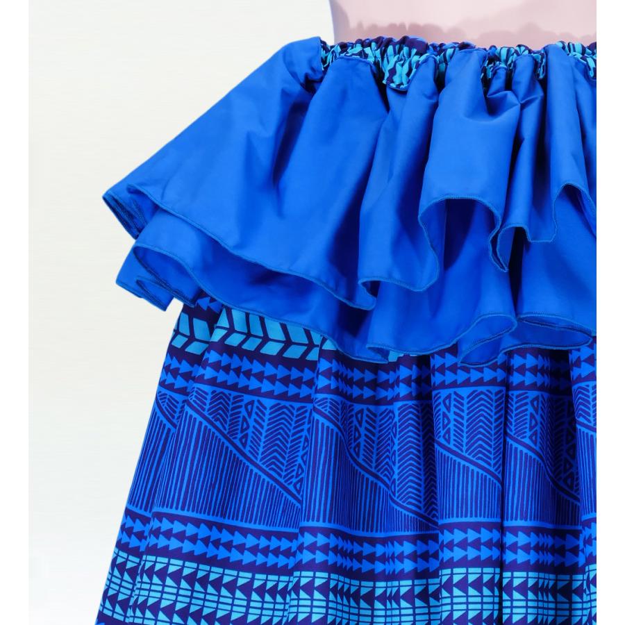 タヒチアン スカート 45cm丈 ブルー 2438 |  | 03