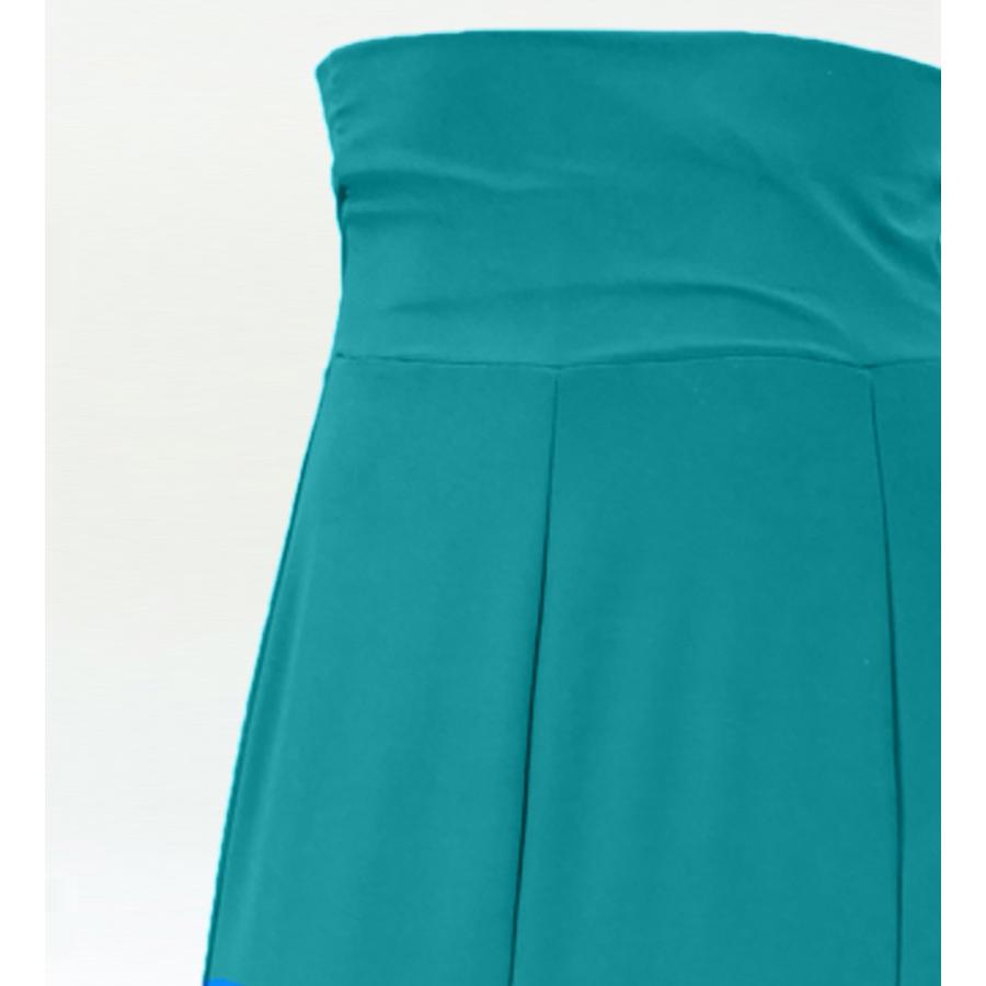 フラメンコ 無地 ハイウエスト ファルダ スカート ブルーグリーン  M（F）サイズ　2442bgrf |  | 04
