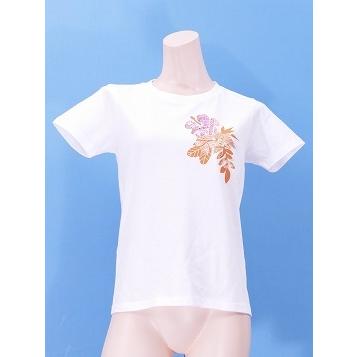 フラダンス Tシャツ 3L ハイビスカス　カヒコ ホワイト 2445-3lw｜emika｜04