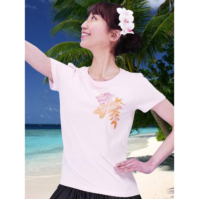 フラダンス Tシャツ [XL] ハイビスカス　カヒコ ピンク 2445xlp |  | 01