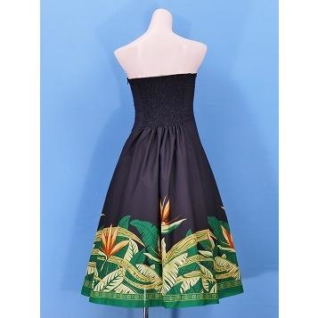 フラダンスムームー ストラップレス　ミディ丈ドレス ブラック Fサイズ 2474bkF |  | 04