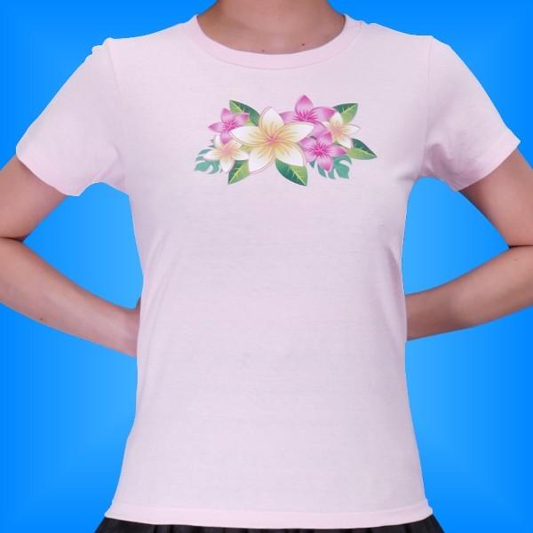 フラダンス Tシャツ [L]  プルメリア ピンク 2478lp | 